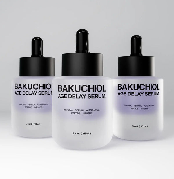 Age-Delay Power Trio: 1% Bakuchiol + Peptides Bakuchiol.com